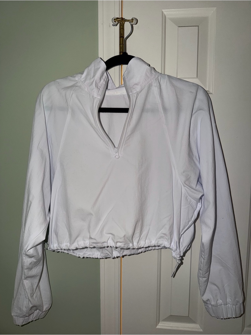 ALO Yoga White Half-Zip Windbreaker Jacket - Picture 3 of 6